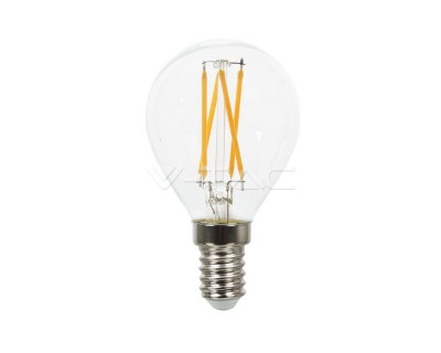 LED Bulb - 4W Cross Filament E14 P45 Clear Cover 2700K