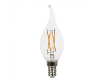 LED Bulb - 4W Cross Filament E14 Twist Candle Tail 2700K Dimmable