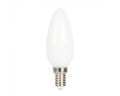 LED Bulb - 4W Cross Filament E14 White Cover Candle 2700K