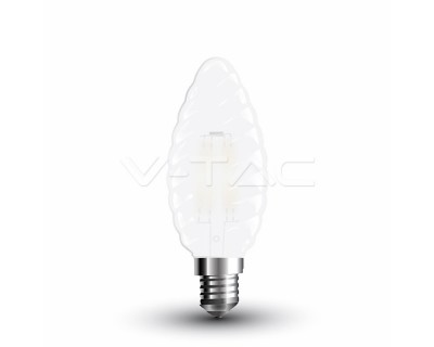 LED Bulb - 4W Cross Filament E14 Frost Cover Candle 4000K