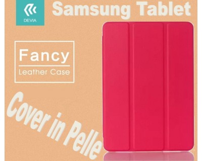 Custodia in pelle per Tablet Samsung TabS2 8 9.7 T815 Rossa