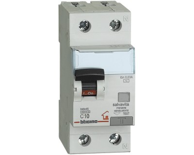 GC8813AC10 interruttore magnetotermico differenziale 1P+N  4,5kA 0,03A tipo AC