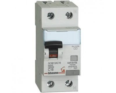 GC8813AC16 interruttore magnetotermico differenziale 1P+N  4,5kA 0,03A tipo AC