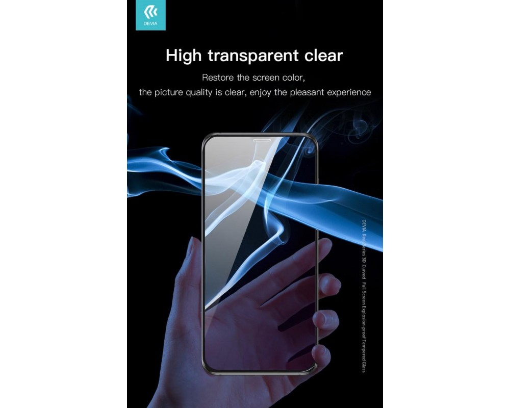 Pellicola in vetro temperato Full 3D iPhone 11 Pro Max Nera