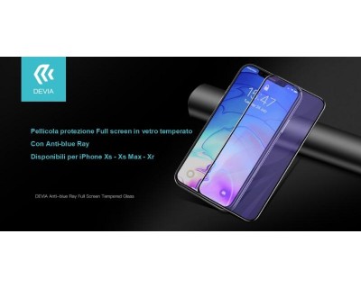 Pellicola Full in vetro temperato Anti-blue Ray iphone Xs