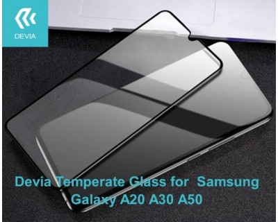 Pellicola vetro temperato Full per Samsung A50/A30/A20 Nera