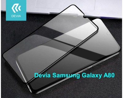 Pellicola vetro temperato Full Screen per Samsung A80 Nera