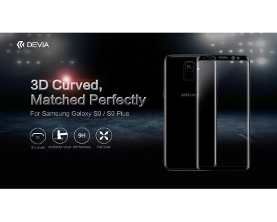 Pellicola in Vetro Temperato 3D Full Screen Samsung S9 Nera