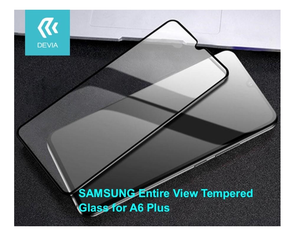 Pellicola in vetro temperato Full Samsung A6 Plus Nera