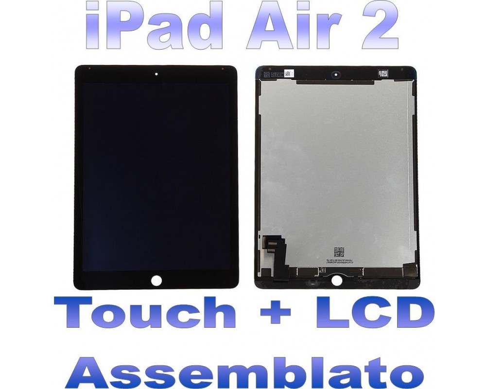 LCD + Touch Assemblato per iPad 2 Air Nero Grado A+ A1566