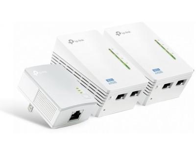 Kit powerline AV600 WiFi 300Mbps 2 Porte LAN (3 Pezzi)