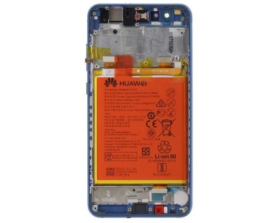 Huawei P10 Lite LCD Display + Batt + Frame Service Pack Blu
