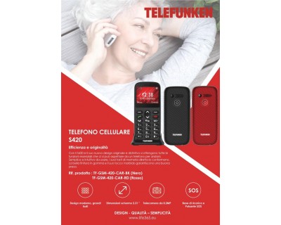 Telefono Cellulare Telefunken S420 con LCD 2.31 Nero