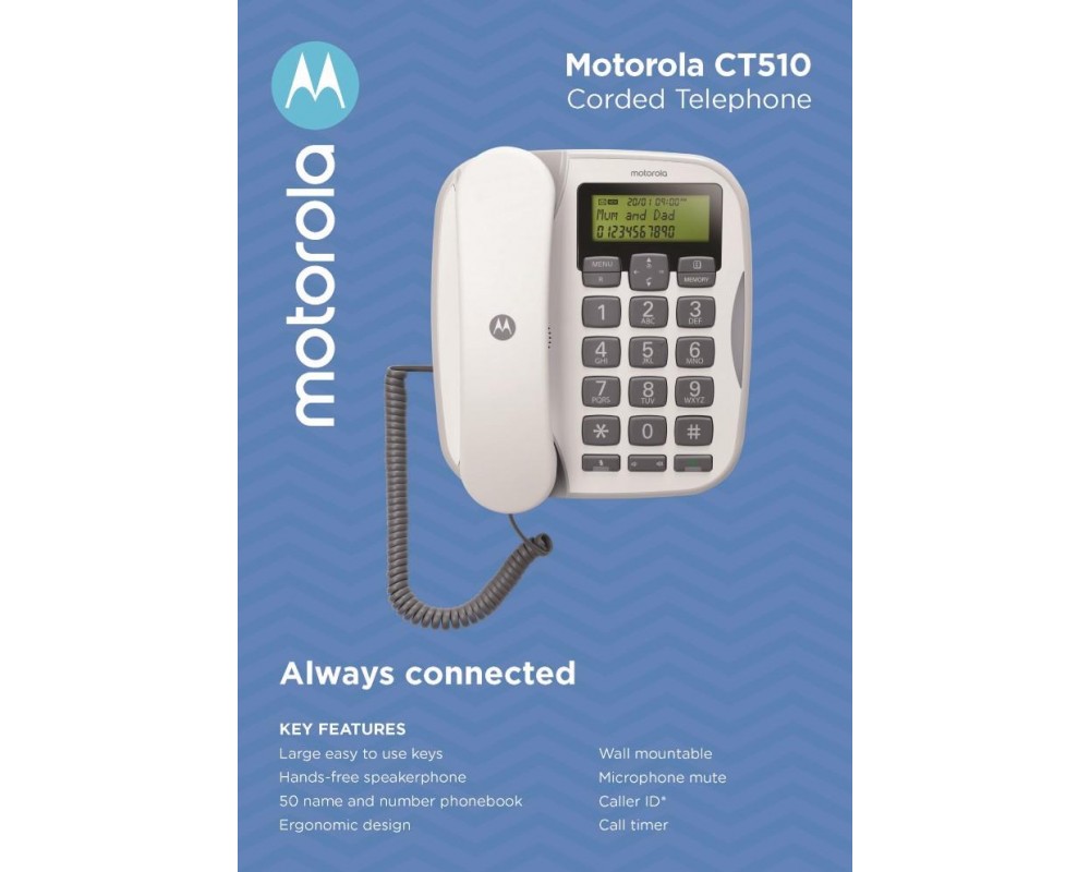 Telefono fisso con Vivavoce e Tasti grandi Motorola CT510
