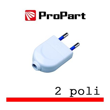Spina 10A 2 poli polybag