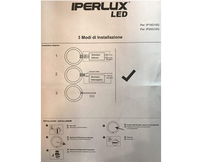 Iperlux CIRCOLINA LED 19W EX 32W DIAMETRO 30CM 1950LM 6500K bianco freddo