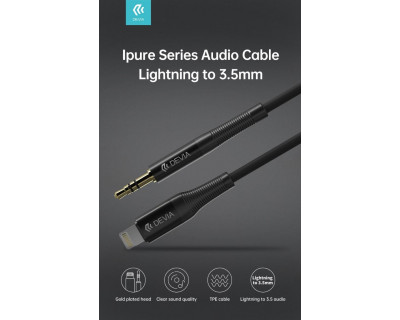 Cavo Audio placato oro da Lightning Apple a Jack 3.5mm L.1mt
