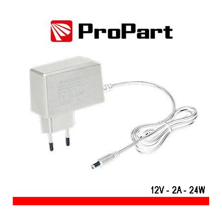 Alimentatore Switching tensione cost 12Vdc 2A (24W) Bianco
