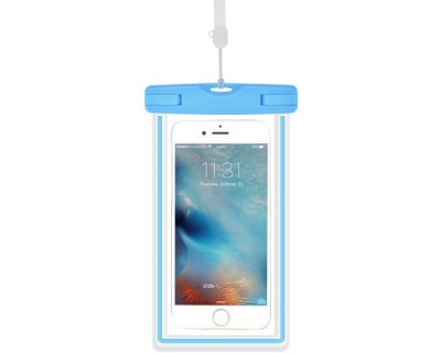 Custodia Smartphone 5.5 Fluo Waterproof fino 30 Metri Blu