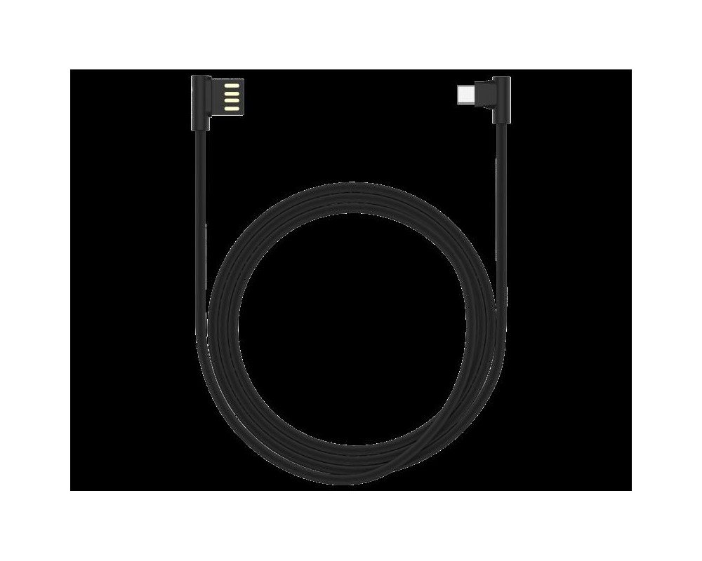 Cavo King USB - Type-C ad angolo 90° Nero