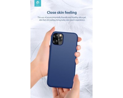 Cover in Silicone e protezione camera per iPhone 11 Pro Blu