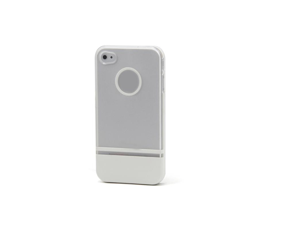 Bianca plastica trasparente PC case for iphone 4/4s