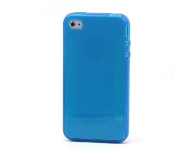 Blue TPU JELLY plastica trasparente  for iphone 4/4s 1.5MM