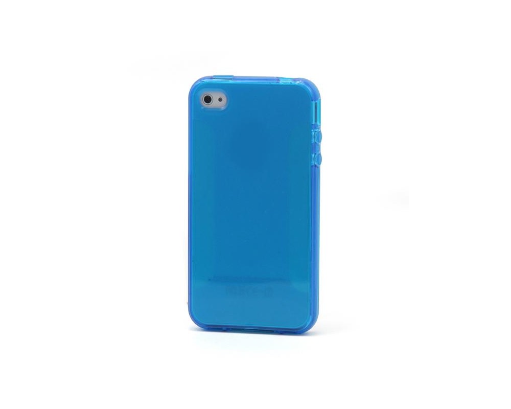 Blue TPU JELLY plastica trasparente  for iphone 4/4s 1.5MM