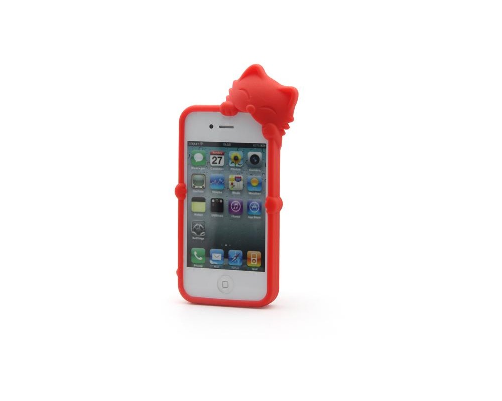 Rosso gato style silicone case for iphone 4/4s