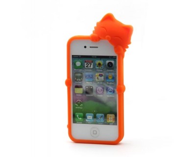 Arancione gato style silicone case for iphone 4/4s
