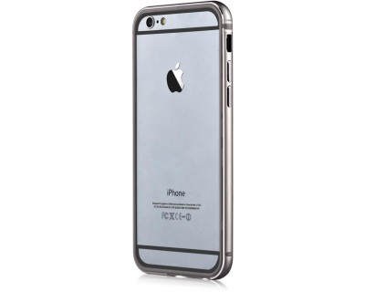 Cover Bumper Alluminio Per iPhone 6 e 6S Grigio