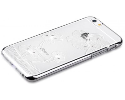 Custodia con Swarovski per iPhone 6/6S Crystal Flora Silver