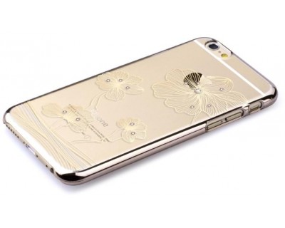 Custodia con Swarovski per iPhone 6/6S Crystal Flora Gold