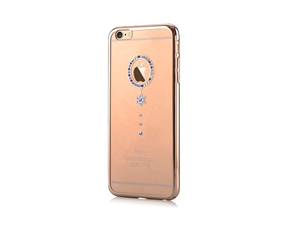 Cover Swarovski iPhone 6/6S Plus Crystal Camelia Blu G