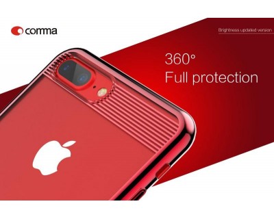 Cover Alta Protezione Brightness per iPhone 7 Rossa 