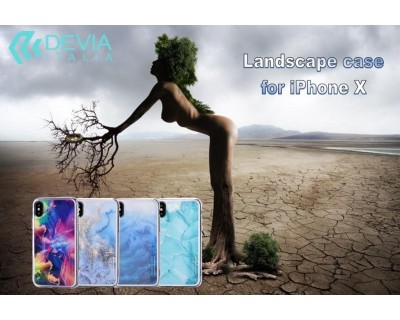 Cover Landscape serigrafata per iPhone X Verde