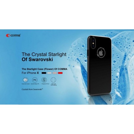Cover Shining con Cristalli Swarovski per iPhone X Trasparen