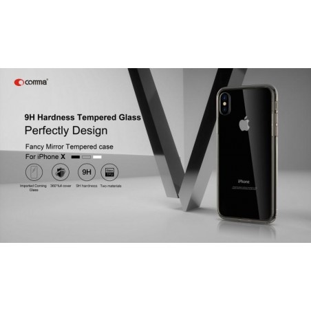 Cover protezione con Vetro Temperato per iPhone X & Xs