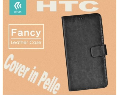 Custodia a Libro in Pelle Per HTC A9 Nera