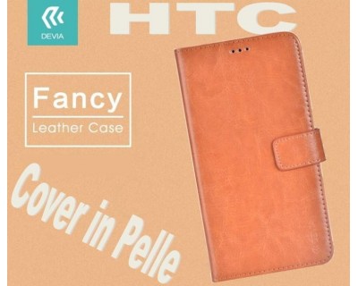 Custodia a Libro in Pelle Per HTC X9 Marrone