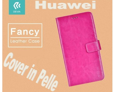 Custodia a Libro in Pelle Per Huawei P8 Rossa