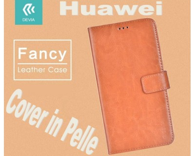 Custodia a Libro in Pelle Per Huawei G8 Marrone