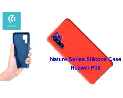 Cover Nature in Silicone per Huawei P30 flessibile Rossa