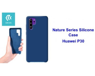 Cover Nature in Silicone per Huawei P30 flessibile Blu