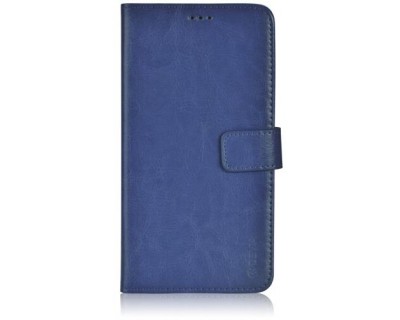 Custodia a Libro in Pelle Per Samsung Galaxy J1 Blu