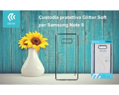Custodia protettiva Soft Glitter per Samsung Note 9 Nera