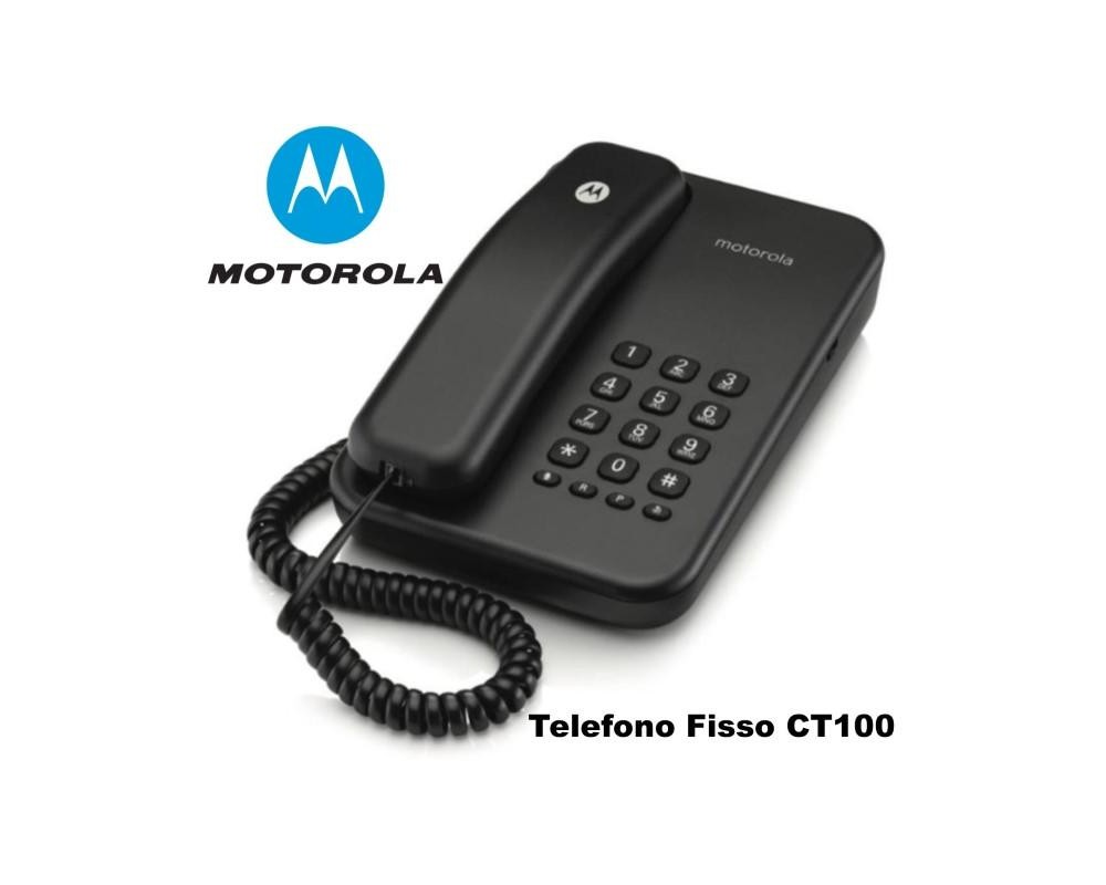 TELEFONO FISSO CT100 MOTOROLA NERO